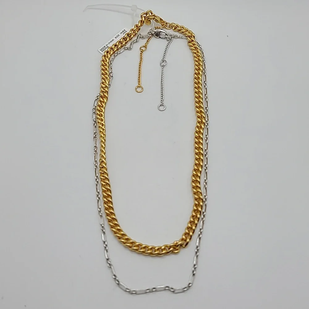 Madewell Mixed Metal Chain Necklace Set - Picture 4 of 6